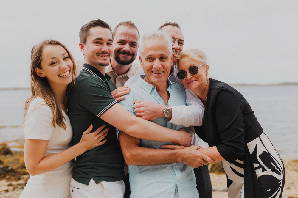 Photo de famille en extérieur
