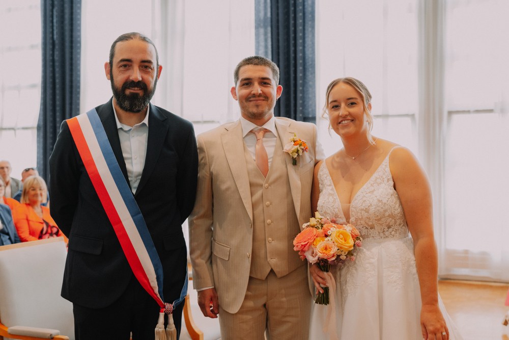 les mariés à la mairie de brest